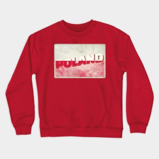 Poland Vintage style retro souvenir Crewneck Sweatshirt